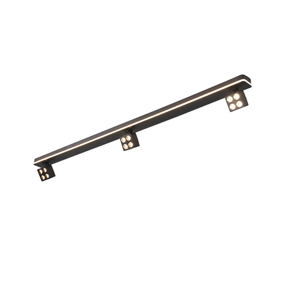 Spot led moderne éclairage cuisine sombre plafonnier rail noir réglable
