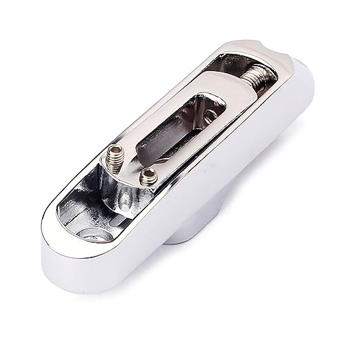 BESPORTBLE Replacement Parts Bass Guitar Bridge Tailpiece Chrome Finish Easy to Install