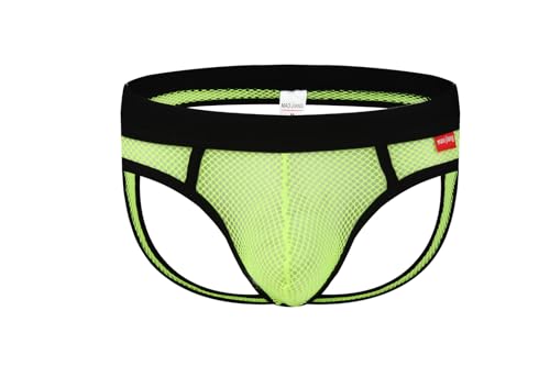 Men's Hollow Out Jockstrap Sexy Thong Athletic Supporters Mesh See Through Underwear