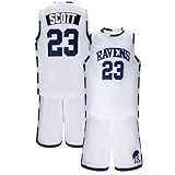 メンズ バスケットボール ブラザーズ ジャージ 23 スコットスポーツ シャツ ベスト パンツセット ハロウィン コスプレ コスチューム, ホワイト, Medium