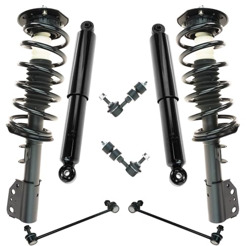 Image of TRQ Front and Rear Suspension Kit Complete Strut & Coil Spring Assembly Shock Absorber Sway Bar Stabilizer Link Compatible with 2005-2006 Chevrolet Equinox 2006 Pontiac Torrent