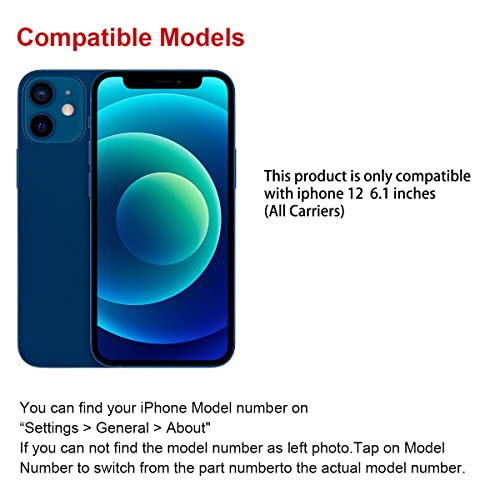 Perzework Oem Rear Back Glass Replacement For Iphone 12 6.1 Inches With Reparing Toolkit And Pre-Installed Adhesive (Blue) #TOP5