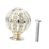 Poignées à trou unique exquises : boutons de tiroir sont d'une fabrication exquise, fiables, sûrs et durables, bouton d'armoire en cristal diamant