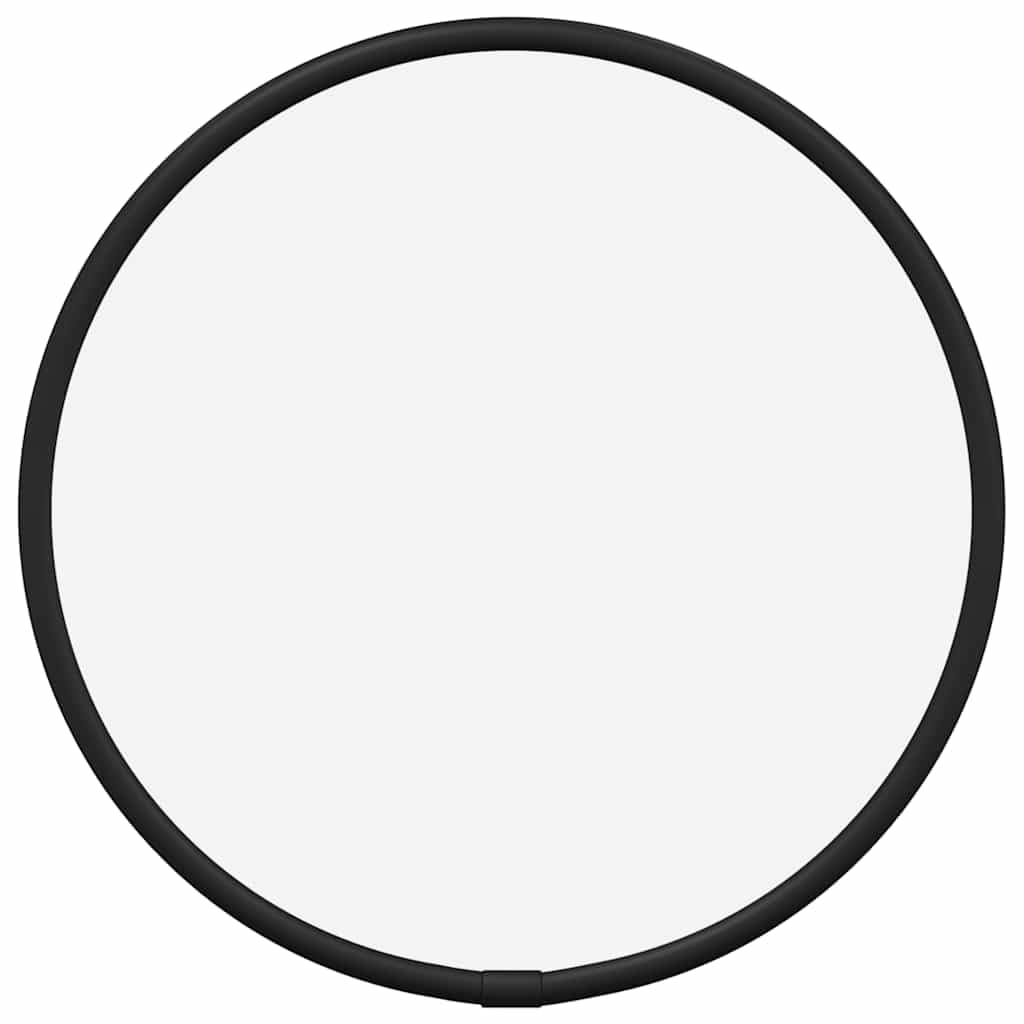 vidaXL Wall Mirror Wardrobe Bathroom Hall Bedroom Home Decoration Hanging Wall-mounted Vanity Make up Cosmetic Mirror Black Ø 20 cm Round