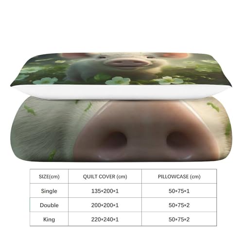 Housse de couette 135x200cm lit simple avec taies d'oreiller 3D Animals SCOOVY - 5