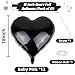 Black Heart Balloons, 18 Inch Black Helium Heart Balloons, 12Pcs Large Black Heart Shape Mylar Balloons, Black Foil Heart Balloons for Boys Men Birthday Graduation Engagement Valentines