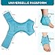 Comfytemp Kühlmanschette Fuß Knöchel Gel Kühlpads（1 Stück）,Kühlbandage Fußgelenk Schmerzlinderung,Kalt Warm Kompresse Wiederverwendbare Kühlpacks Achillessehne 30x11cm