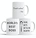 The Office Funny Coffee Mug | 3-Piece Merchandise Set | Worlds Best Boss, That's What She Said, and Bears Beats Battle Star Galactica (The Office 3-Pack Collection)
