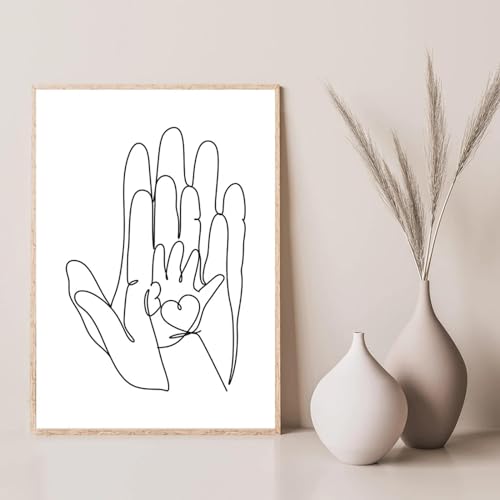 Affiches et impressions nordiques haut de gamme KEBIA portrait de famille abstrait