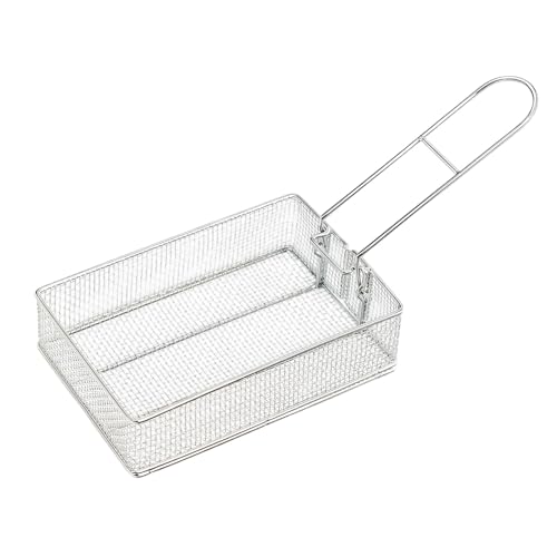 Cesta para freír, colador de alimentos multifuncional, cesta de acero inoxidable, para camping, senderismo, fiesta, barbacoa, cocina, restaurante, dormitorio, apartamento
