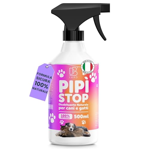 DBLabo Spray Disabituante per Cani e Gatti 500ml, Repellente per Gatti, Anti Pipi, Dissuasori per Cani, Allontana Animali da Divano, Giardino e Pavimenti, Urine off Gatti, Uso Interno ed Esterno