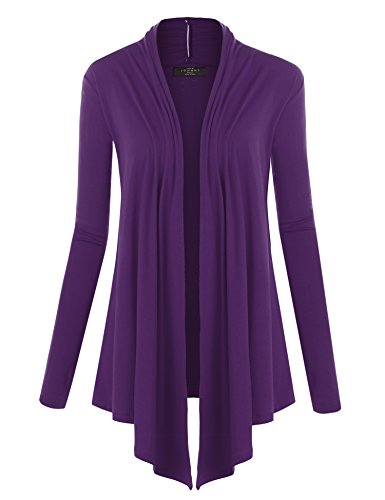 Image of Made By Johnny Women's Open Front Cardigan Lightweight Soft Drape Long Sleeve Cardigan for Work Travel Casual