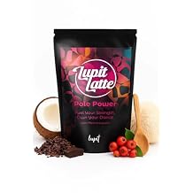مزيج طاقة ما قبل التمرين النباتي من Lupit Pole Power Latte مع Lions Mane وGuarana وMCTs وZero Added Sugar