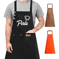 XNBTIM Delantal Bordado Personalizado, Unisexo Delantal