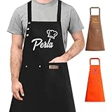 XNBTIM Grembiule Ricamo Cucina Personalizzato Unisex, Personalizzati Nome e 19 Icone tra C...