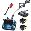 Enhulk Electric Snow Shovel, 40V | 13-Inch | Cordless Snow Blower, Battery Powered Snow Blower with Directional Plate & Adjustable Front Handle (2 * 20V Battery & Dual Quick Charger Included)