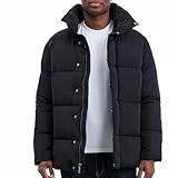 Michael Kors Mens Heavyweight Puffer Jacket, Cold Weather Puffer, Winter Jackets for Men, Black, Medium