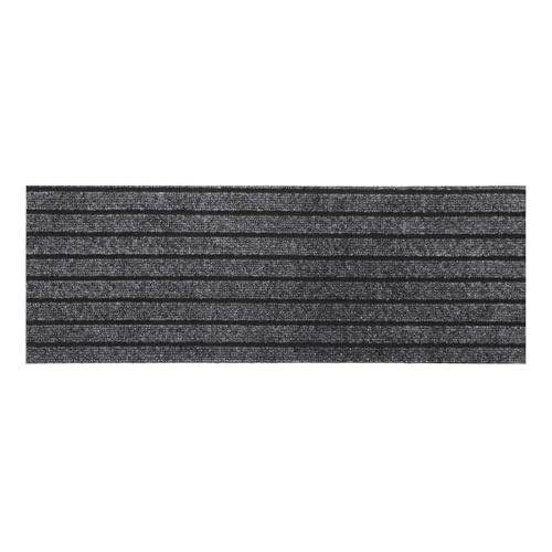 Tapis d'escalier antidérapant gris foncé 30x85 cm lavable pour marches intérieures