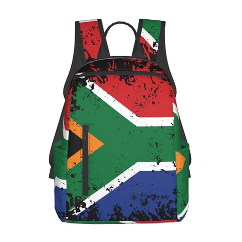 GZEKWLP South Africa Flag Backpack for Women Men, Large Capacity Laptop Backpacks Travel Shoulder Bag