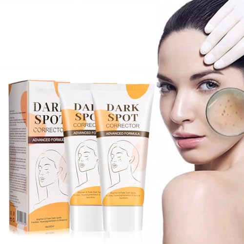 Tkekruh 2PC Crema Blanqueadora 60ml, Crema Hidratante Aclarante, Anti Aging Wrinkle Skin Firming Cream, Blanquea el Rostro e Ilumina la Tez, Crear una Piel Suave y Brillante