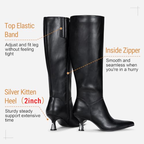 Kitten Heel Knee High Boots - image 7