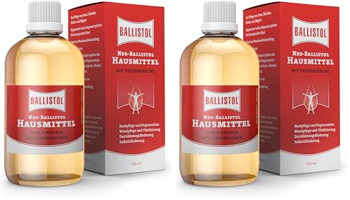 BALLSISTOL 26200 NEO-BALLISTOL Hausmittel 100ml – Massageöl zum Einreiben, Einmassieren –Wundbehandlung, Desinfizierend (Packung mit 2)