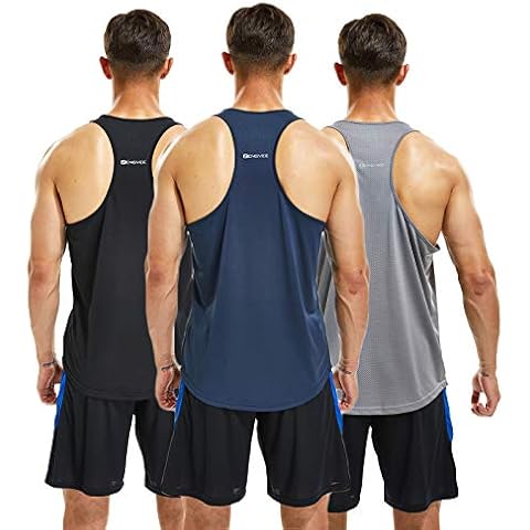 Frueo Men's Quick Dry Y-Back Tank Top Cover