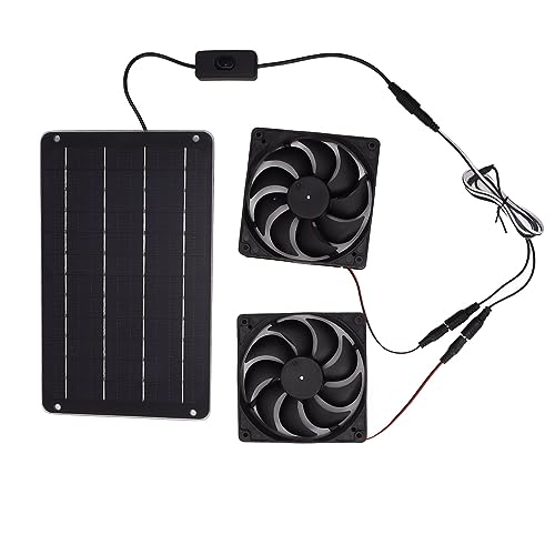 Solar Fan, Solar Heater for Chicken Coop 20W Greenhouse Heater Solar Powered Solar Powered Exhaust Fan for Outside Chicken Coops, Greenhouses, Sheds
