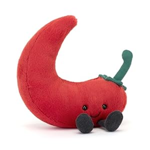 Jellycat Amuseables Chilli Pepper Stuffed Toy, 6.5 inches – Vegetable Plush – Fun Gift Idea