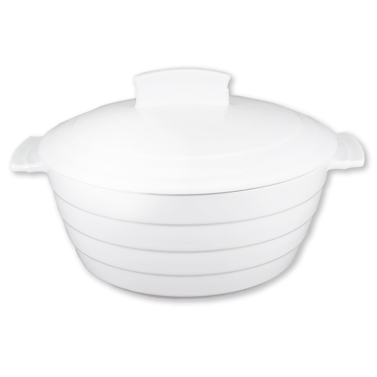 Casserole Dish 1.32 Quart French White Ceramic Bakeware Set with Lids, Chip and Crack Resistant Stoneware Baking Dish, Microwave, Dishwasher, Oven, Freezer and Fridge Safe