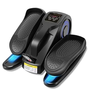 Rollingsurfer Under Desk Elliptical Machine, Adjustable Speeds Elliptical Trainer with Remote Control, Seated Pedal Exerciser, Portable Leg Exerciser for Teens Seniors and Adults