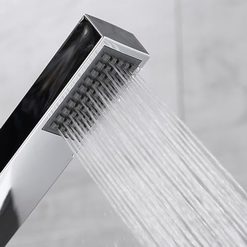 Baignoire à levier simple avec douche cascade chromée pour un contrôle de débit optimal