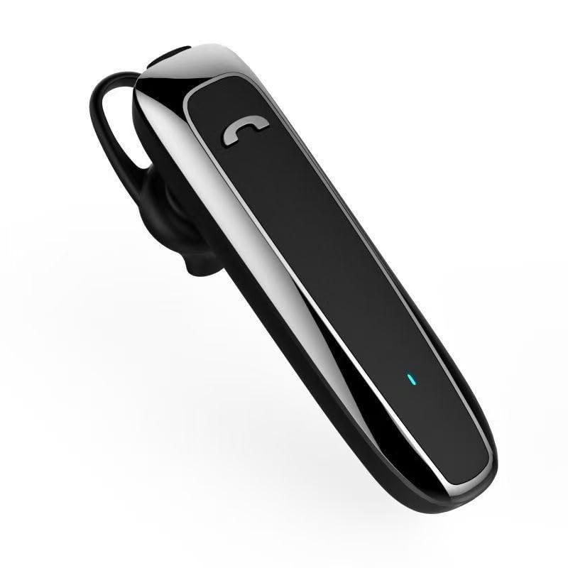 Auricular Bluetooth 5.4 con micrófono y diseño mono inalámbrico en color negro ultraligero
