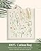 AUSVKAI Canvas Tote Bag Aesthetic for Women, Cute Trendy Wildflowers Reusable Cloth Cotton Bags with Handle for Grocery college Shopping Beach