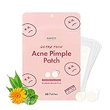 Haruto Ultra Thin Pimple Patch (66 Counts/ 1 Pack) in 2 Sizes, Acne treatment with Tea Tree &...