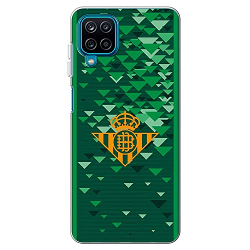 Movilshop Funda para [ Samsung Galaxy A12 / M12 ] Real Betis Balompié [Escudo Amarillo] Licencia Oficial de Silicona Flexible Transparente...