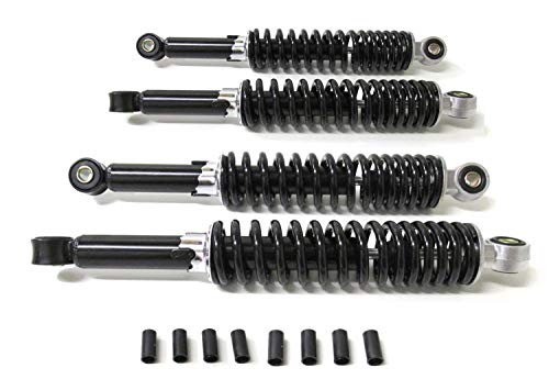 2x Stoßdämpfer Federbein 300mm, Chrom, 5-fach Verstellbar, Hydraulisch - Für Simson Vogelserie & Kreidler