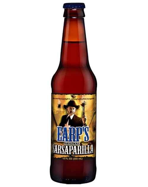 Iconic Old-Time Brand Soda Earp's Original Sarsaparilla 12 oz (24 pack)