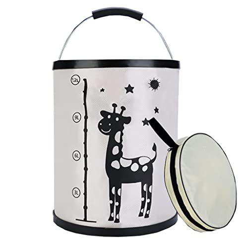Seau à eau pliable avec poignée 12 L – Lavabo pliable portable pour camping, bateau, voyage, pêche, jardinage, lavage de voiture