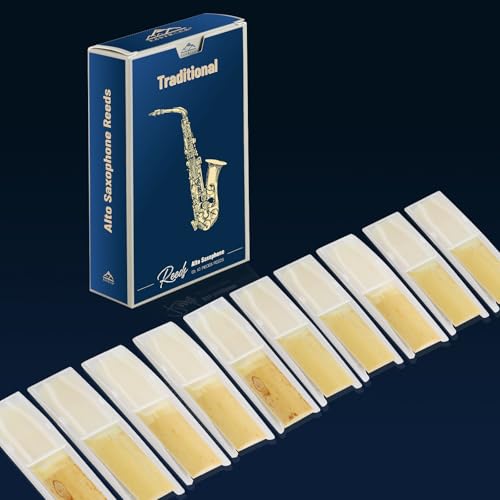 EASTROCK Traditional Alto Saxophone Reeds 2.0/2.5/3.0 Professional Alto Sax Reeds for Saxophone Beginner and Saxophonist Strength 2.0-10 Pack - Thumbnail 7
