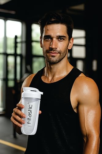 Image of Fuel Shaker Bottle - 700 ml | BPA-Free, Leak-Proof with Mixing Mesh | Premium Black Protein Shaker for Gym & Fitness (Pack of 1, White, PET)
