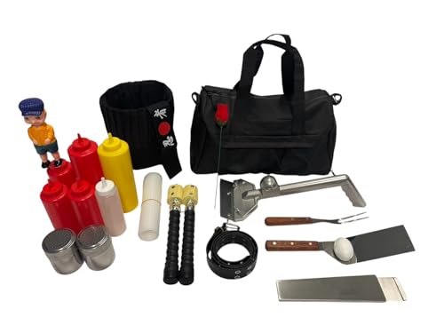 Kit Profesional para Chef Hibachi con Accesorios de Acero
