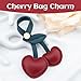AOBIURV Cherry Bag Charm with Key Ring Cut Keychain Purse For Handbags Cherry Purse For Women