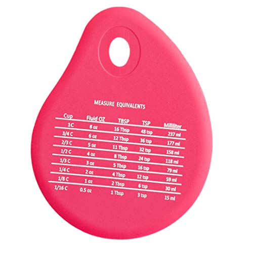HAPPA Silicone Dough Bowl Scraper, Dish Scraper, Durable Pan Scraper | Good Grip Kitchen Food Scraper for Bread Dough Cake Fondant Icing | Multifunction Kitchen Scraper with Measurements
