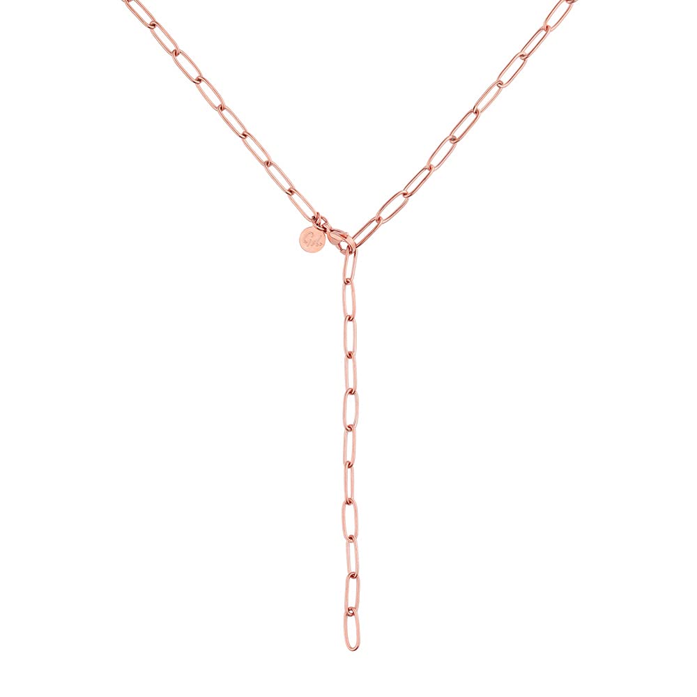 GD GOOD.designs Women's Link Chain, Waterproof Y Chain, Adjustable Anchor Chain Made of Stainless Steel in Gold, Silver, Rose Gold, Filigree Stainless Steel Necklace