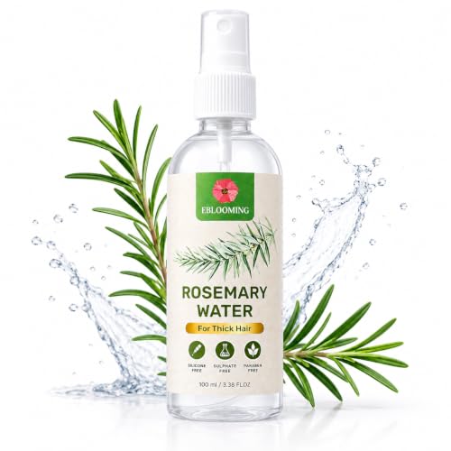 Image of Steam Distilled Rosemary Water Spray for Hair | Pure Rosemary Hair Mist | Alcohol Free, Sulphate Free & Paraben Free | Daily Leave-In Scalp Spray for Healthy Looking Hair | Men & Women | 100 ml