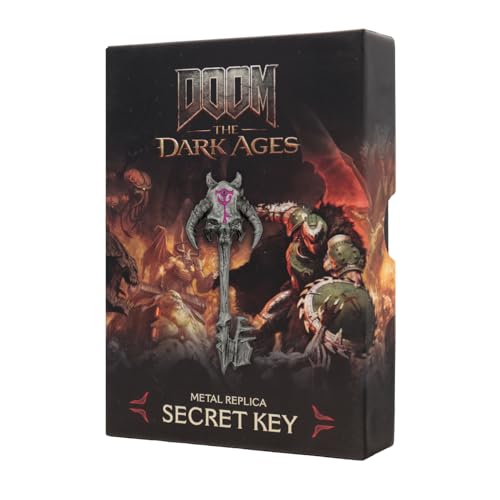 Clé secrète DOOM en métal argent antique cadeau idéal pour gamer - 3
