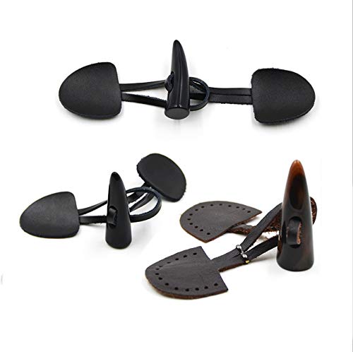 Mystart 50 Pieces Resin Ox Horn Sewing Toggle Clothing Sweater Coat Jacket Buttons Craft Diy Accessories (Black) #TOP2