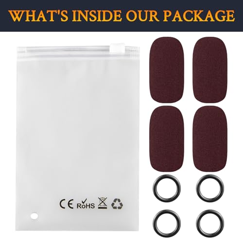 Image of SOULWIT Replacement Mic Cover for Bose A20 /A30 Aviation Headset, Microphone Spongue Filter 4-Pack Foam Cover WindScreen - Burgundy