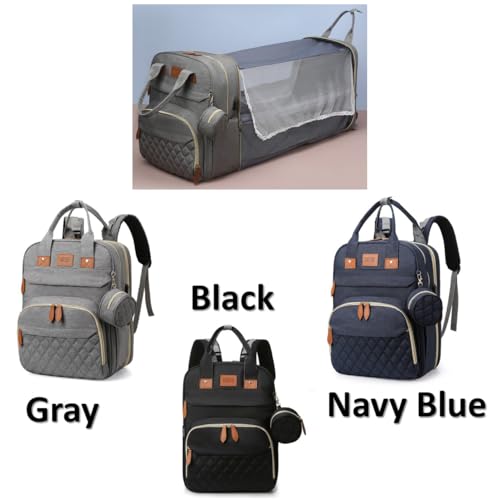 Apexmode Diaper Bag Backpack, Multifunction Travel Diaper Bags, Mommy Bag, Waterproof, Large Capacity, Stylish and Durable (Backpack-Navy Blue)